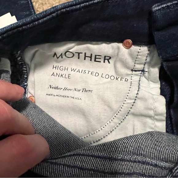 Mother high waisted Looker ankle 24 dark wash new with tags - Picture 10 of 14